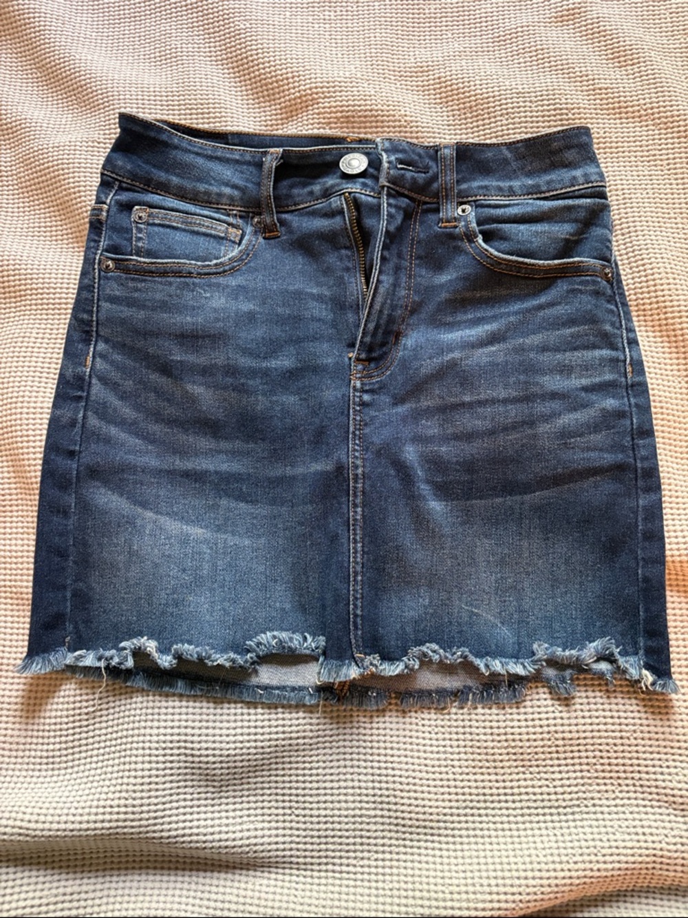 American Eagle Outfitters Dark Blue Denim Mini Skirt